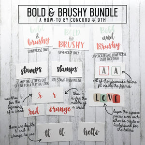 Concord & 9th - BOLD & BRUSHY Clear Stamps Uppercase and Lowercase Alphabets BUNDLE - 20% OFF!