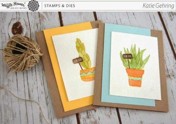 succulent stamps and dies Waffle Flower - SUCCULENTS Stamp Set 14pc