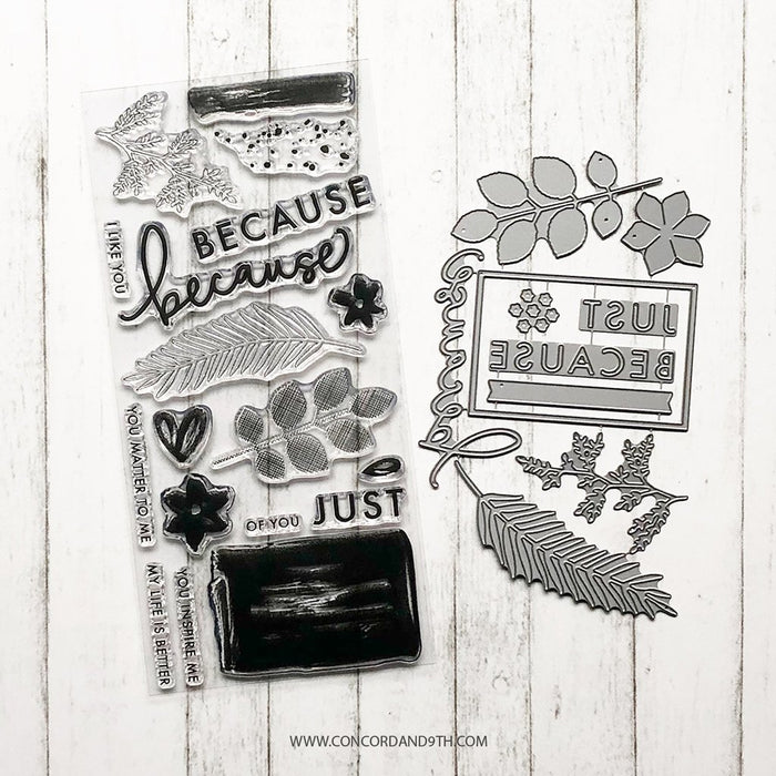 Concord & 9th - JUST BECAUSE Stamps and Dies BUNDLE Set