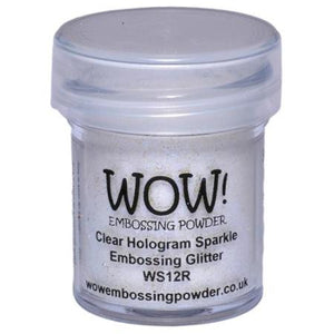 WOW! - CLEAR HOLOGRAM SPARKLE Embossing Powder - Hallmark Scrapbook