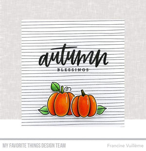 My Favorite Things - LINED BY HAND Background - Rubber Stamp