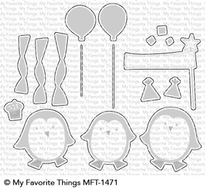 My Favorite Things - PARTY PENGUINS - Clear Stamp Set - 50% OFF!