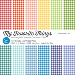 My Favorite Things - TINY CHECK Paper Pack 6x6 - 24 sheets - Hallmark Scrapbook