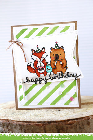 Lawn Fawn - Party Animal - CLEAR STAMPS 29pc - Hallmark Scrapbook - 12