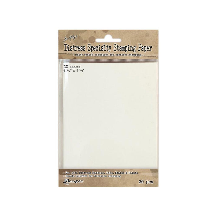 Tim Holtz/Ranger - DISTRESS SPECIALTY STAMPING PAPER  -  4.25"x5.5"   20 sheets - 20% OFF!