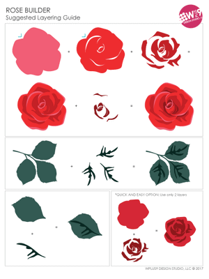 WPlus9 Design Studio - ROSE BUILDER Stamps – Hallmark Scrapbook